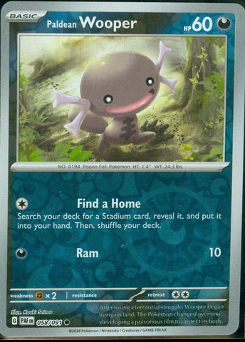 Paldean Wooper - 058/091
