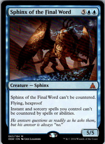 Sphinx of the Final Word