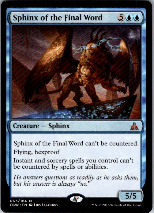 Sphinx of the Final Word