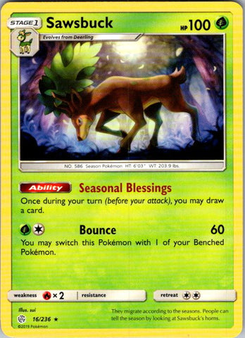 Sawsbuck - 16/236 (Prerelease Kit Exclusive)