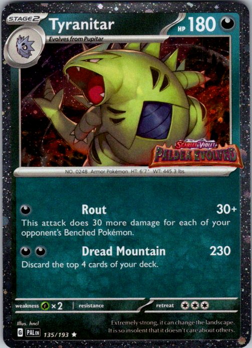 Tyranitar (Paldea Evolved Stamp)