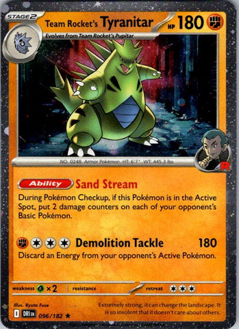 Team Rocket's Tyranitar - 096/182 (Cosmos Holo)