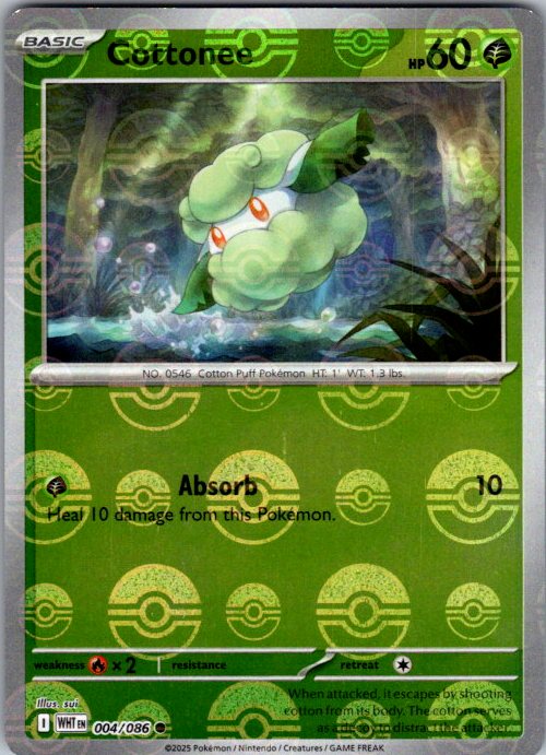 Cottonee (Poke Ball Pattern)