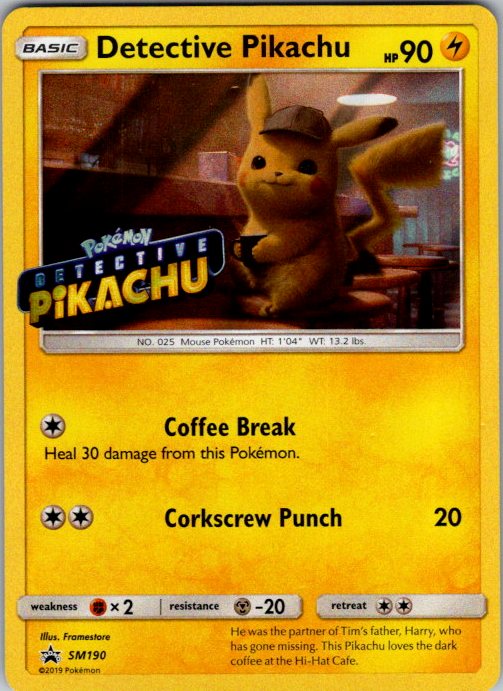 Detective Pikachu - SM190 (Stamped)
