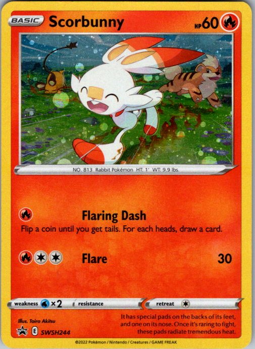 Scorbunny - SWSH244 (Cosmos Holo)