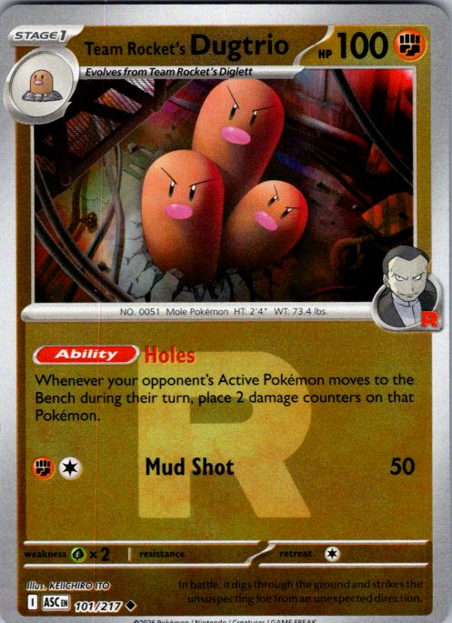 Team Rocket's Dugtrio - 101/217 (Team Rocket)