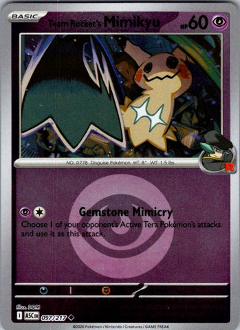 Team Rocket's Mimikyu - 097/217 (Energy Symbol Pattern)