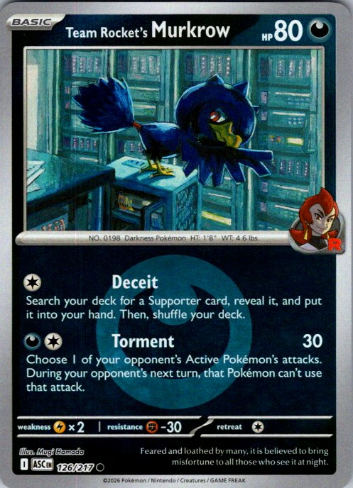 Team Rocket's Murkrow (Energy Symbol Pattern)