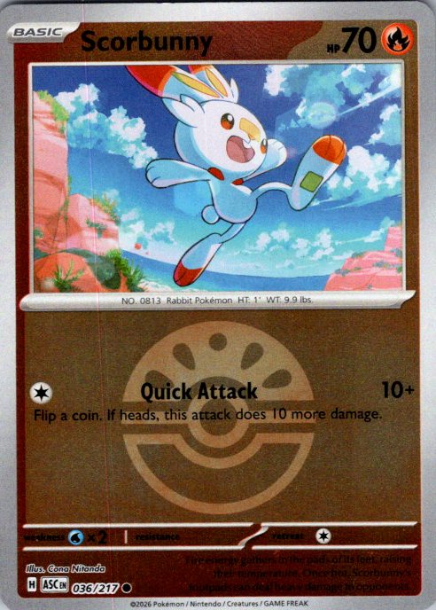 Scorbunny - 036/217 (Friend Ball)