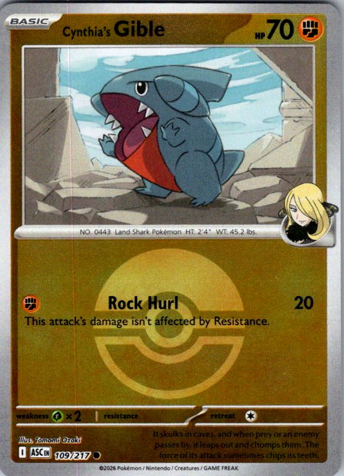 Cynthia's Gible (Poke Ball)