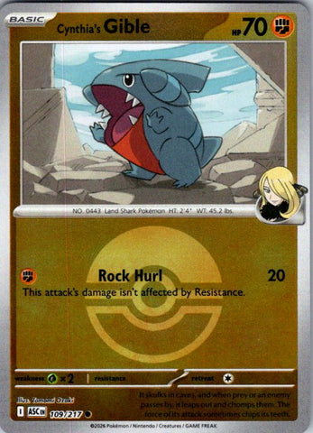 Cynthia's Gible (Poke Ball)