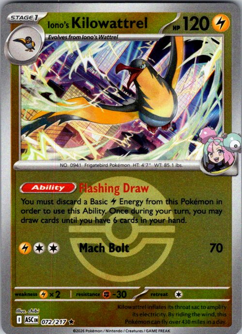 Iono's Kilowattrel (Poke Ball)