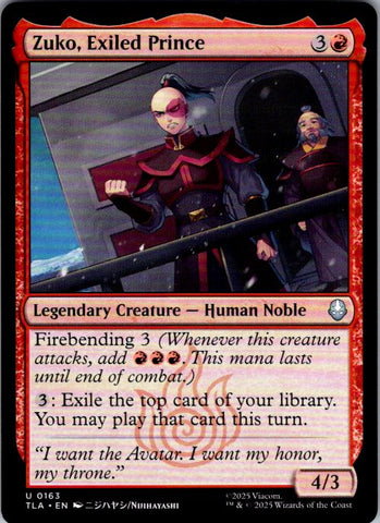 Zuko, Exiled Prince