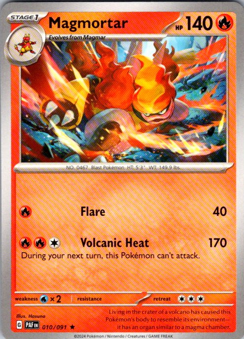 Magmortar - 010/091 (Paldean Fates)