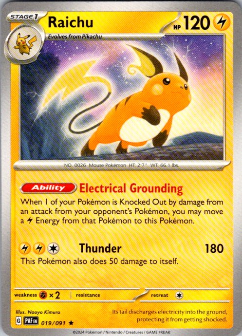 Raichu - 019/091 (Paldean Fates)