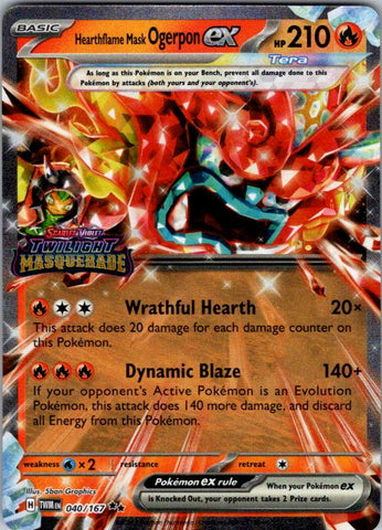 Hearthflame Mask Ogerpon ex (Twilight Masquerade Stamp)