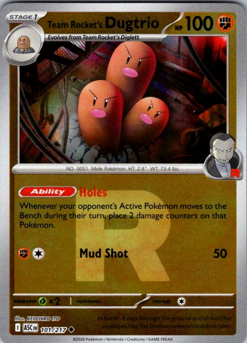 Team Rocket's Dugtrio - 101/217 (Team Rocket)
