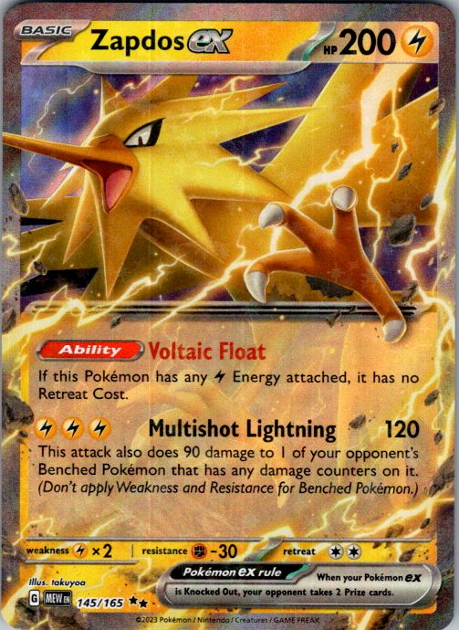 Zapdos ex - 145/165