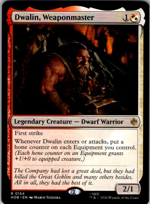 Dwalin, Weaponmaster